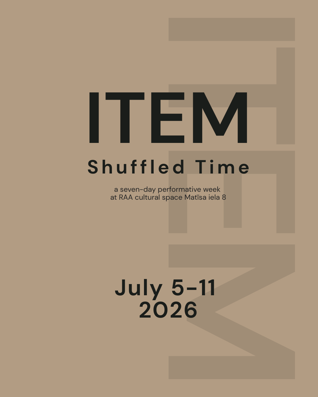 ITEM — Shuffled Time