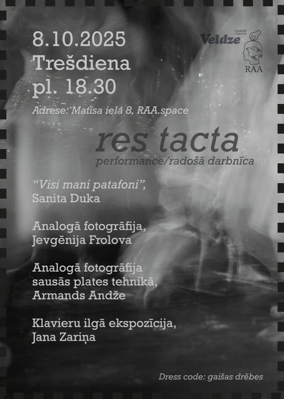 res tacta — performance / radošā darbnīca
